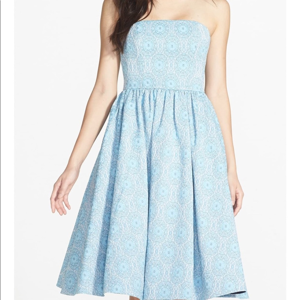 Ali Ro Jacquard Fit & Flare Tea Dress